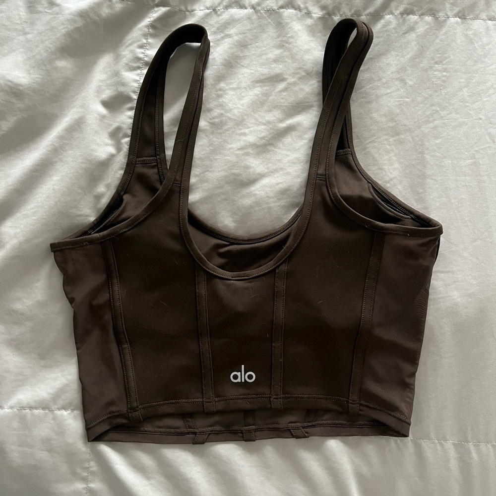Brown alo corset top